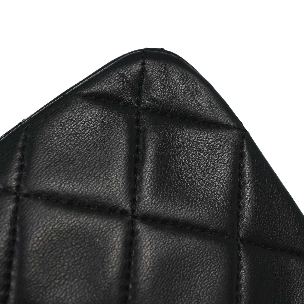 Chanel 1989-1991 Black Lambskin Turnlock Small Full Flap Shoulder Bag