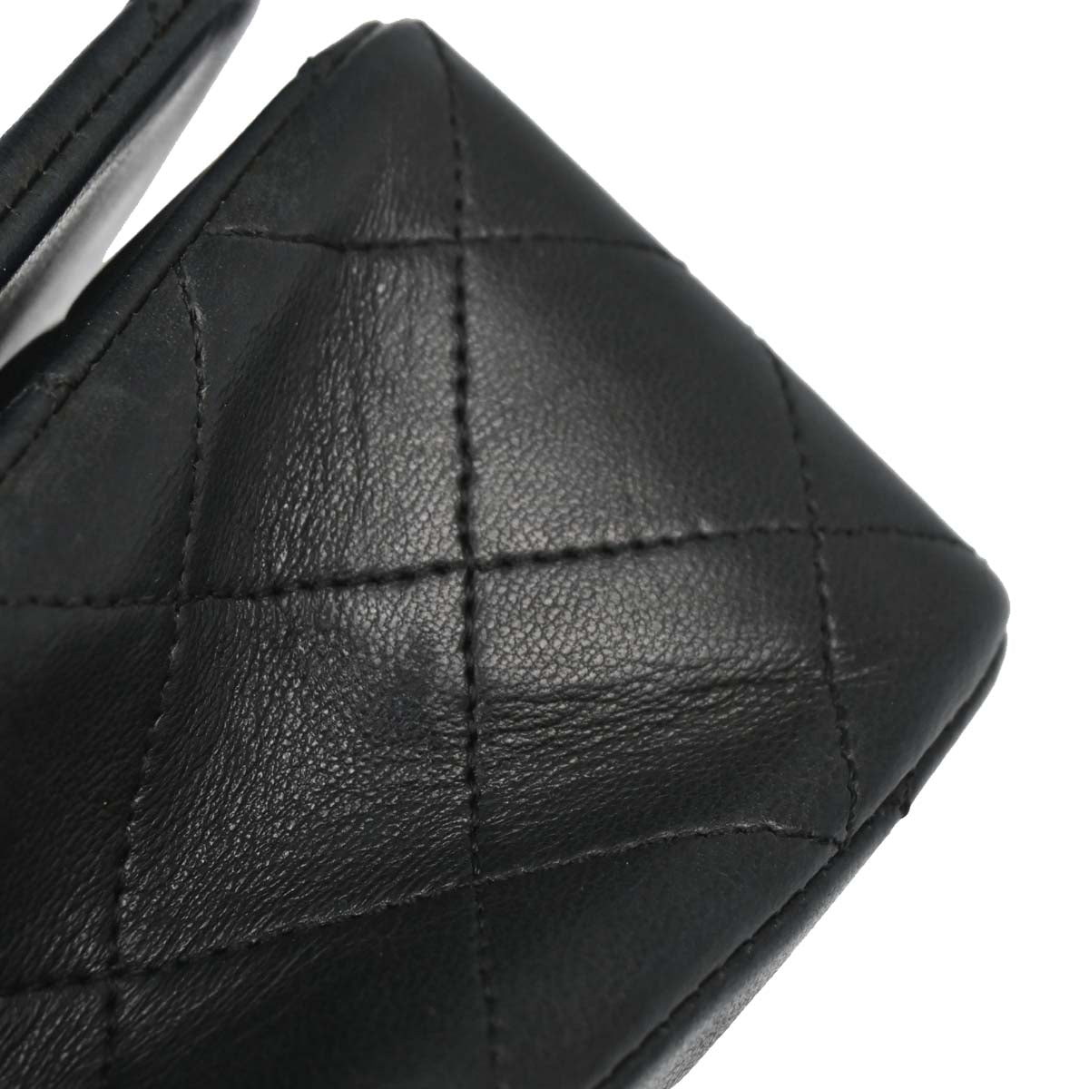 Chanel 1989-1991 Black Lambskin Turnlock Small Full Flap Shoulder Bag