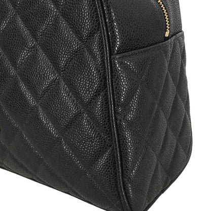 Chanel 2003-2004 Black Caviar Skin Bowling Bag 37