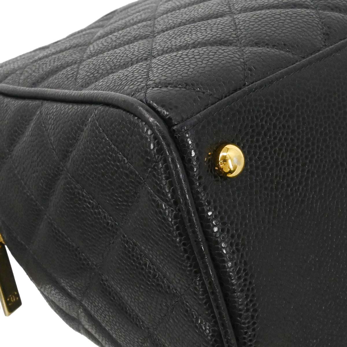 Chanel 2003-2004 Black Caviar Skin Bowling Bag 37