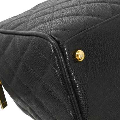 Chanel 2003-2004 Black Caviar Skin Bowling Bag 37