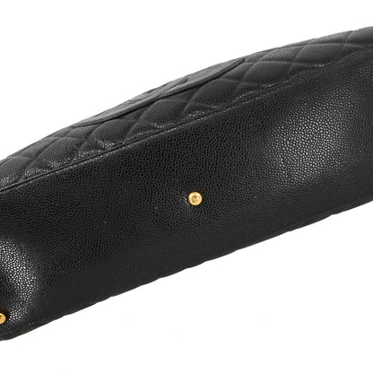 Chanel 2003-2004 Black Caviar Skin Bowling Bag 37