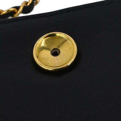 Chanel 1996-1997 Black Lambskin Pushlock Mini Full Flap Shoulder Bag