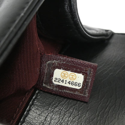 Boy Chanel 2016-2017 Black Calfskin Medium Chain Shoulder Bag