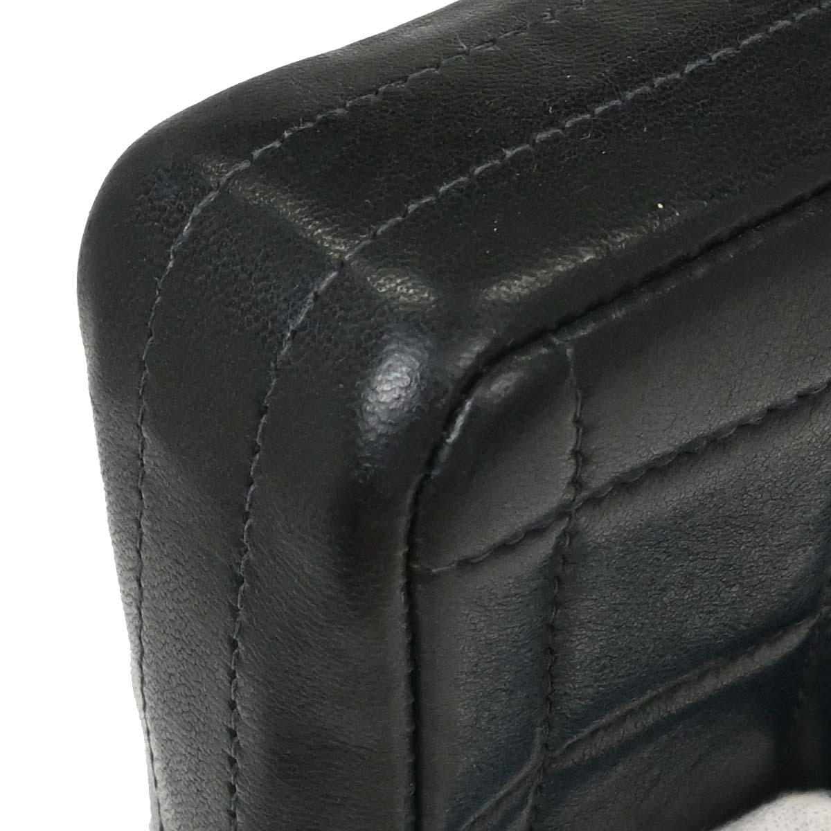 Chanel 2000-2002 Black Lambskin Choco Bar East West Shoulder Bag