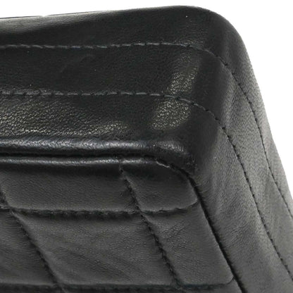 Chanel 2000-2002 Black Lambskin Choco Bar East West Shoulder Bag