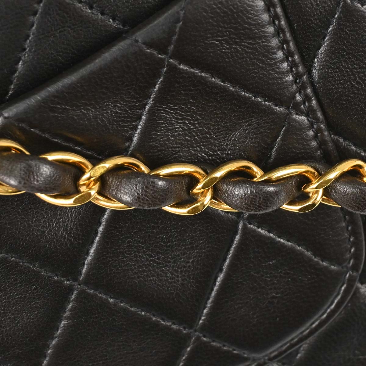 Chanel 1994-1996 Black Lambskin Mini Classic Square Flap Shoulder Bag 17