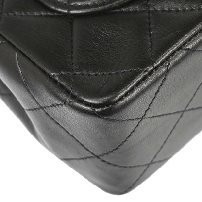 Chanel 1994-1996 Black Lambskin Mini Classic Square Flap Shoulder Bag 17