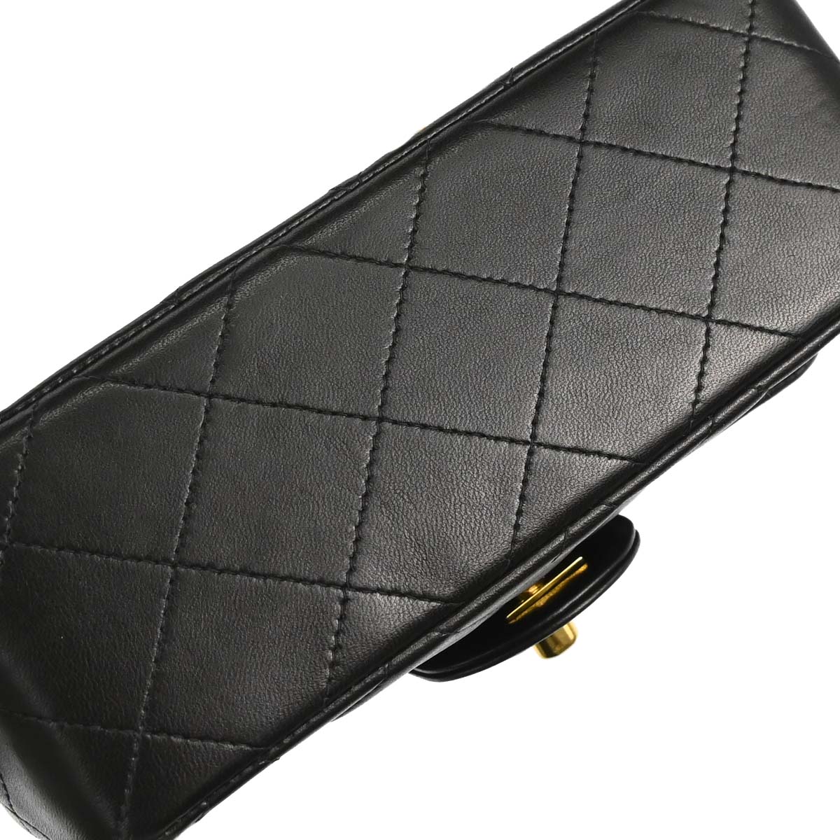 Chanel 1994-1996 Black Lambskin Mini Classic Square Flap Shoulder Bag 17