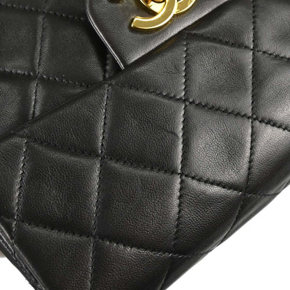 Chanel 1994-1996 Black Lambskin Mini Classic Square Flap Shoulder Bag 17