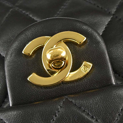 Chanel 1994-1996 Black Lambskin Mini Classic Square Flap Shoulder Bag 17