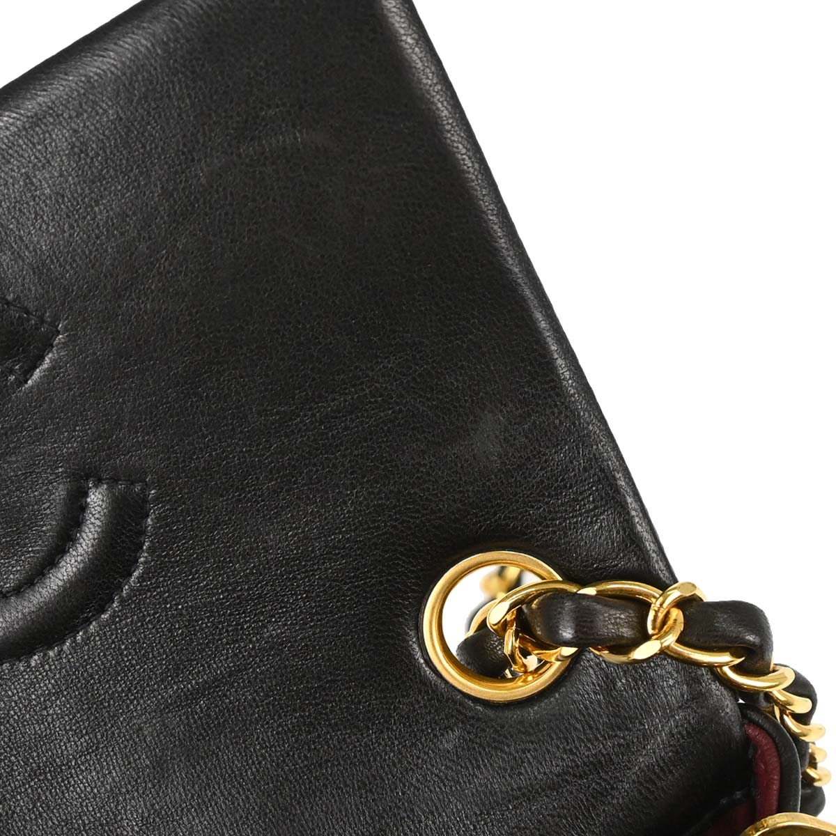 Chanel 1994-1996 Black Lambskin Mini Classic Square Flap Shoulder Bag 17