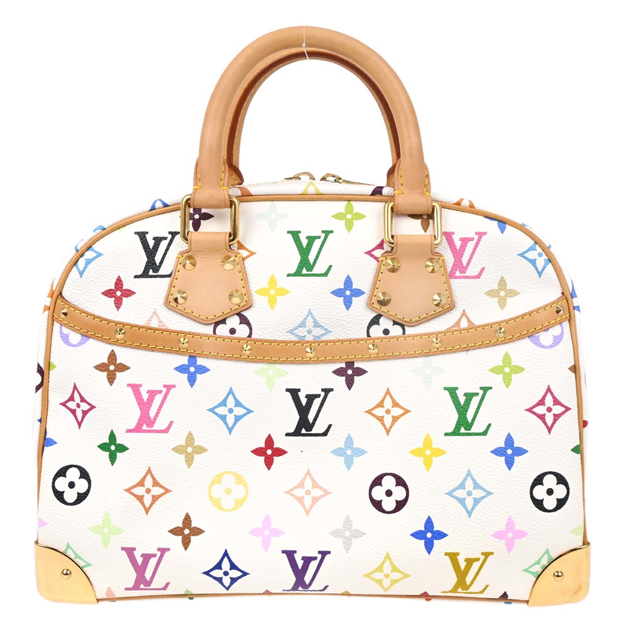 Louis Vuitton White Monogram Multicolor Trouville Handbag M92663