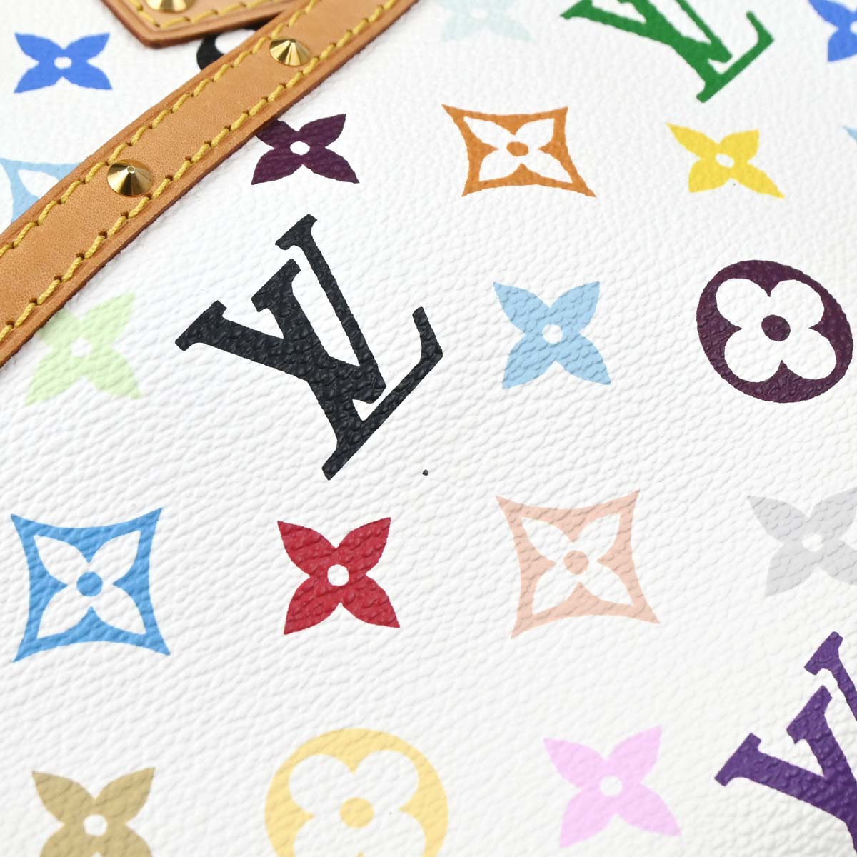 Louis Vuitton White Monogram Multicolor Trouville Handbag M92663