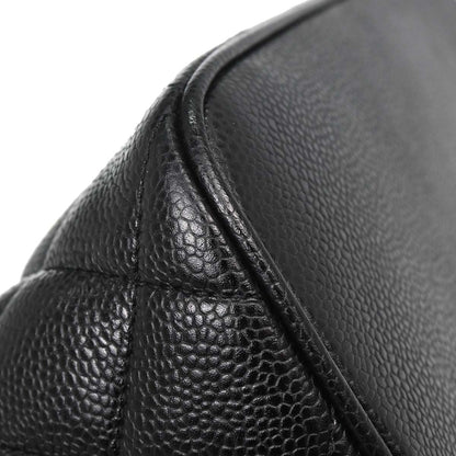 Chanel Black Caviar Skin Medallion Tote Handbag