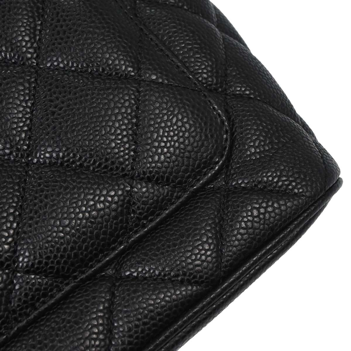 Chanel Black Caviar Skin Medallion Tote Handbag