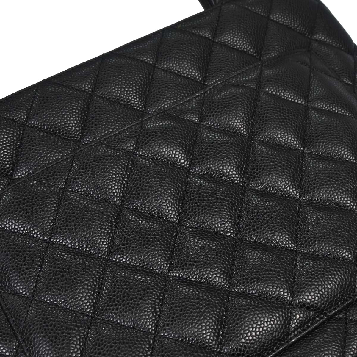 Chanel Black Caviar Skin Medallion Tote Handbag