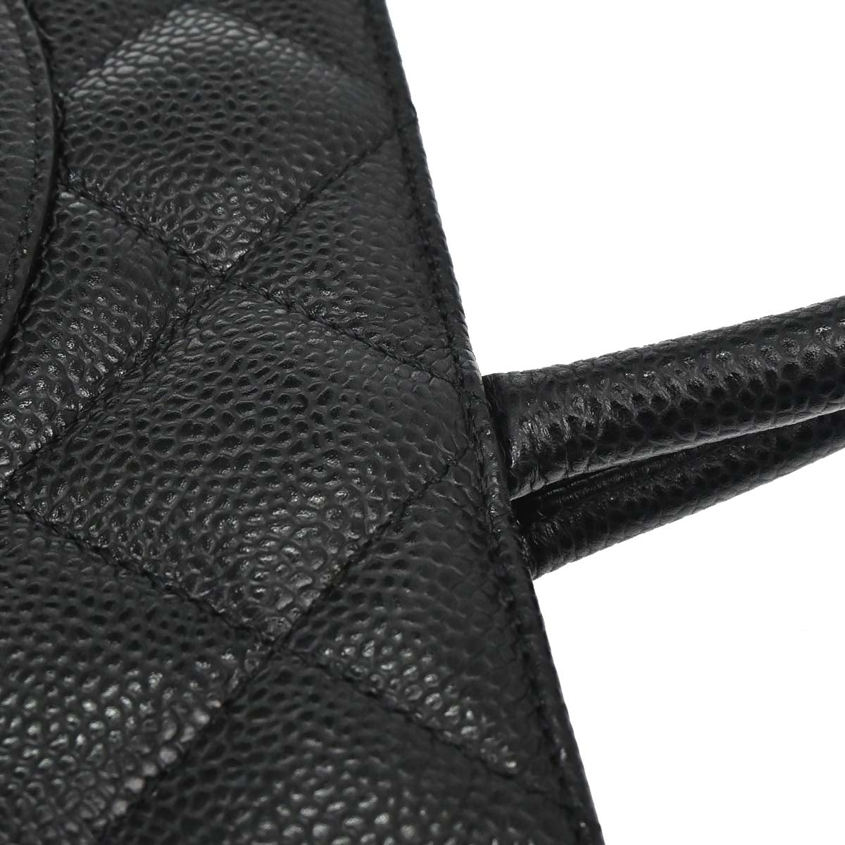 Chanel Black Caviar Skin Medallion Tote Handbag