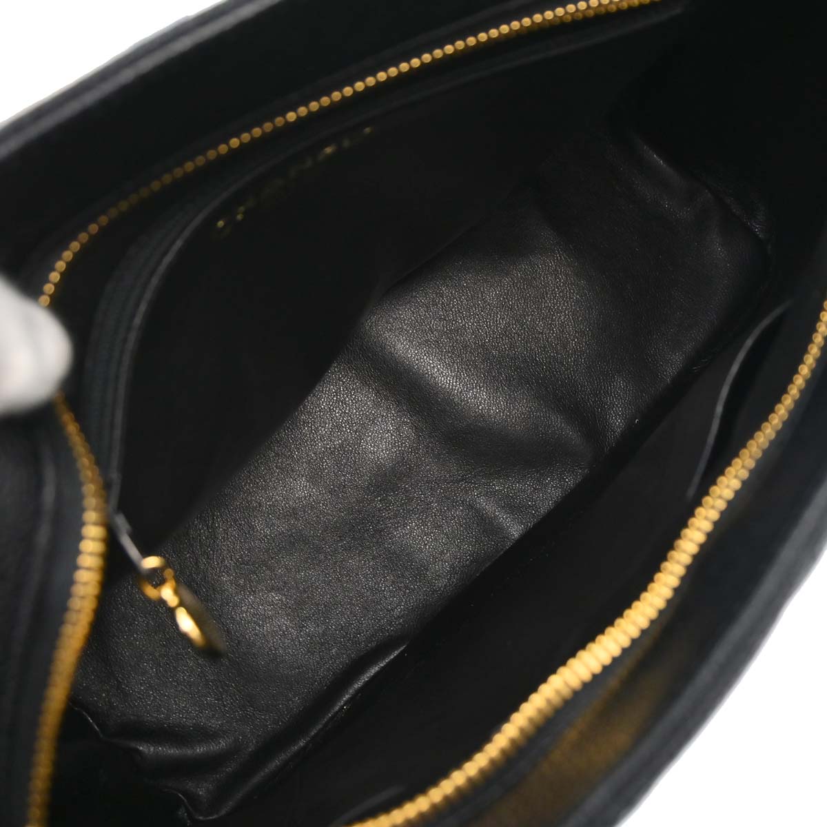 Chanel Black Caviar Skin Medallion Tote Handbag