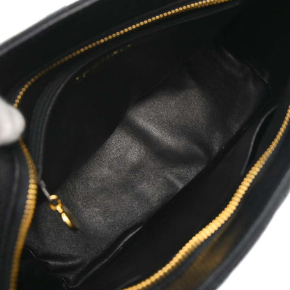 Chanel Black Caviar Skin Medallion Tote Handbag