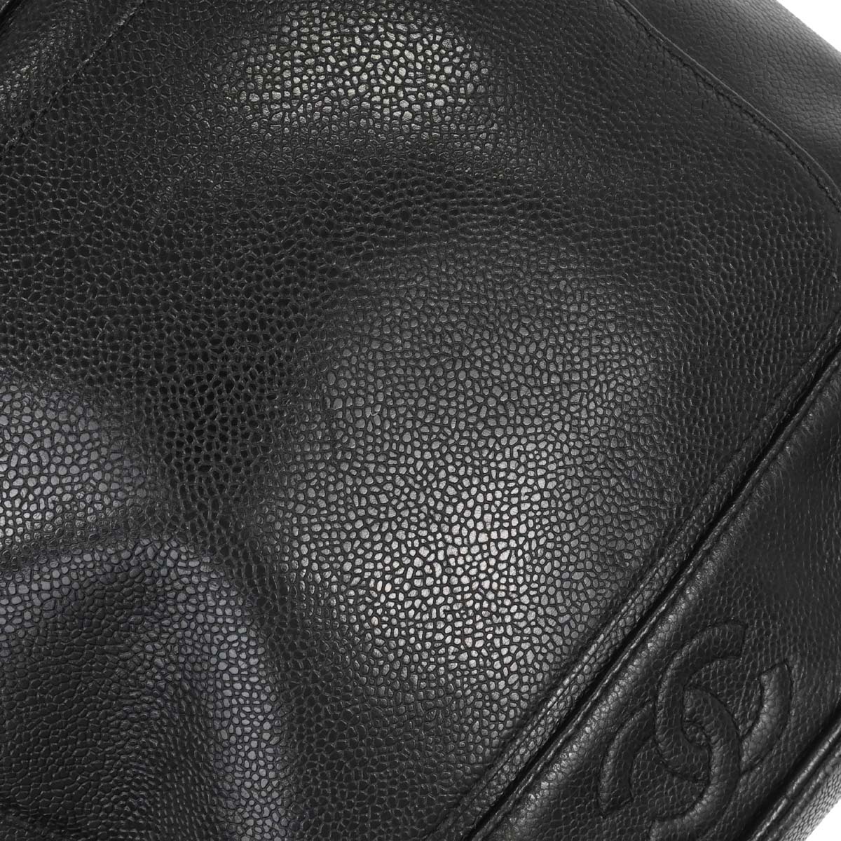 Chanel 1996-1997 Black Caviar Skin Triple CC Backpack