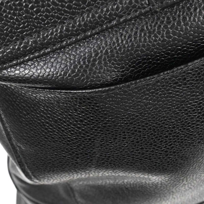 Chanel 1996-1997 Black Caviar Skin Triple CC Backpack