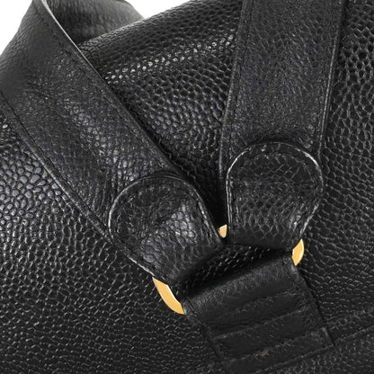 Chanel 1996-1997 Black Caviar Skin Triple CC Backpack