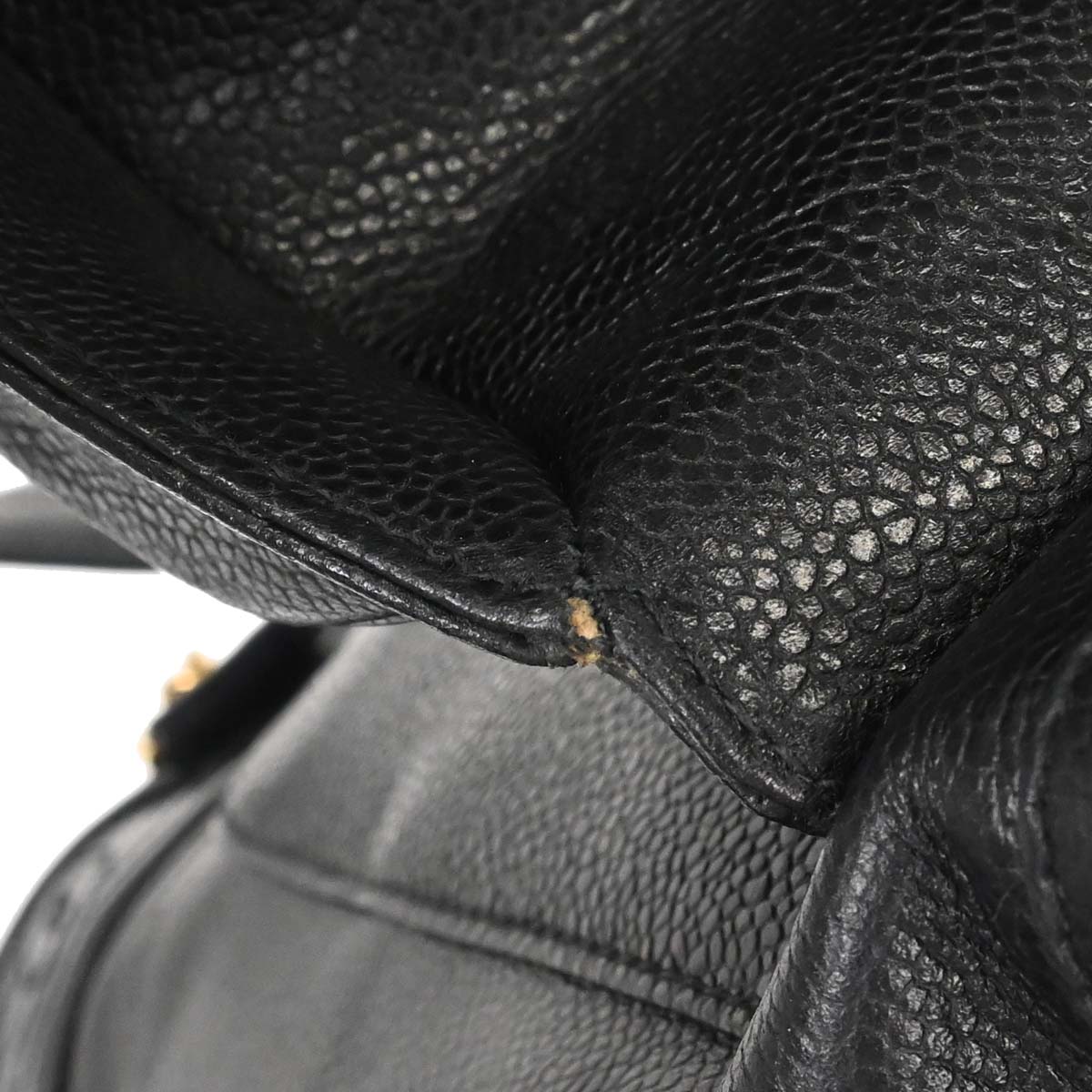 Chanel 1996-1997 Black Caviar Skin Triple CC Backpack