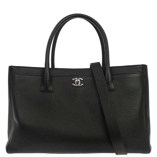 Chanel Black Deerskin Cerf Executive 2way Shoulder Tote Bag