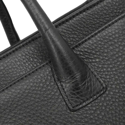 Chanel 2015-2016 Black Deerskin Cerf Executive 2way Shoulder Tote Bag