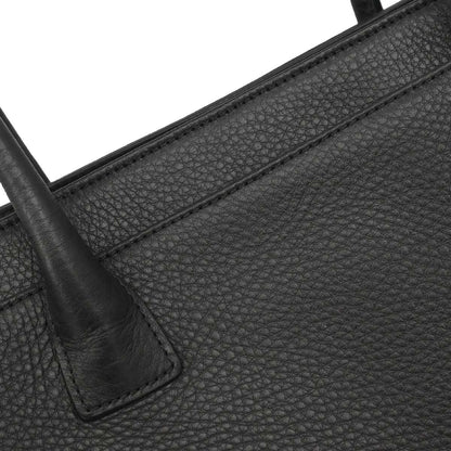 Chanel 2015-2016 Black Deerskin Cerf Executive 2way Shoulder Tote Bag