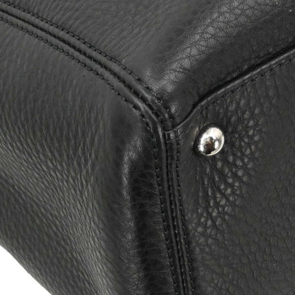 Chanel 2015-2016 Black Deerskin Cerf Executive 2way Shoulder Tote Bag