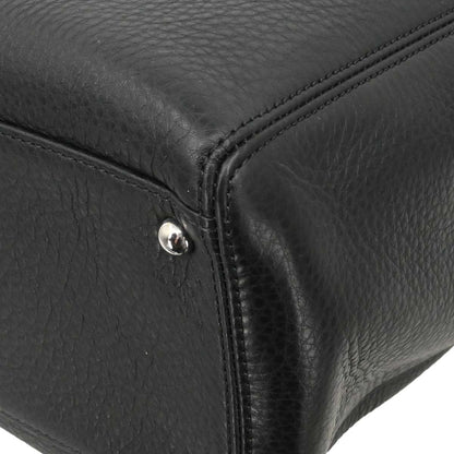 Chanel 2015-2016 Black Deerskin Cerf Executive 2way Shoulder Tote Bag