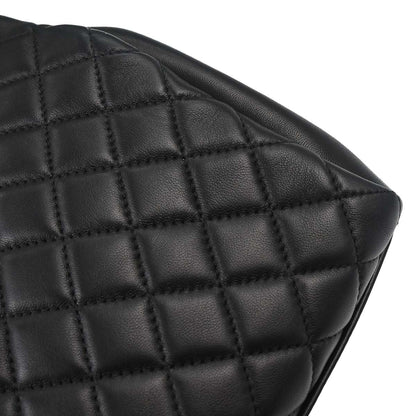 Chanel 2011 Black Lambskin Large Mademoiselle Bowling Bag