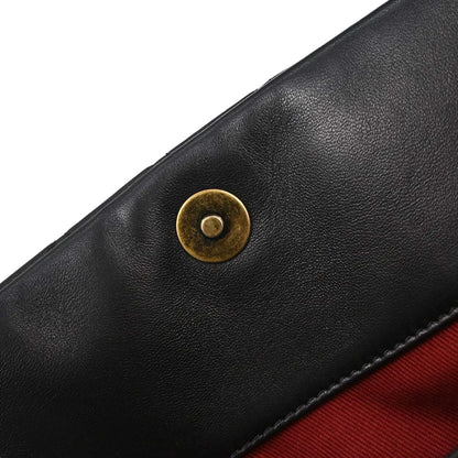 Chanel 2011 Black Lambskin Large Mademoiselle Bowling Bag