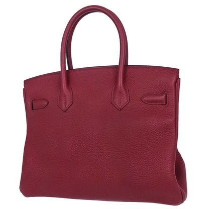 Hermes Rouge Grenade Taurillon Clemence Birkin 30 Handbag