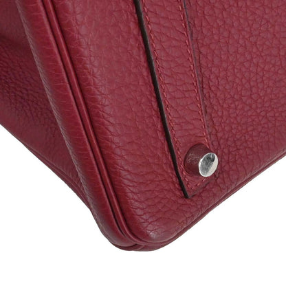 Hermes Rouge Grenade Taurillon Clemence Birkin 30 Handbag