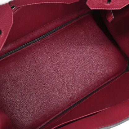 Hermes Rouge Grenade Taurillon Clemence Birkin 30 Handbag