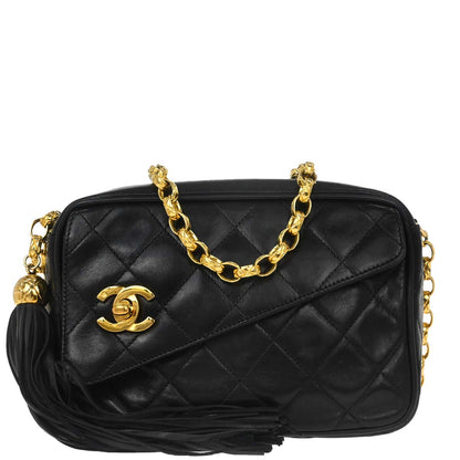 Chanel 1996-1997 Black Lambskin Camera Bag Mini