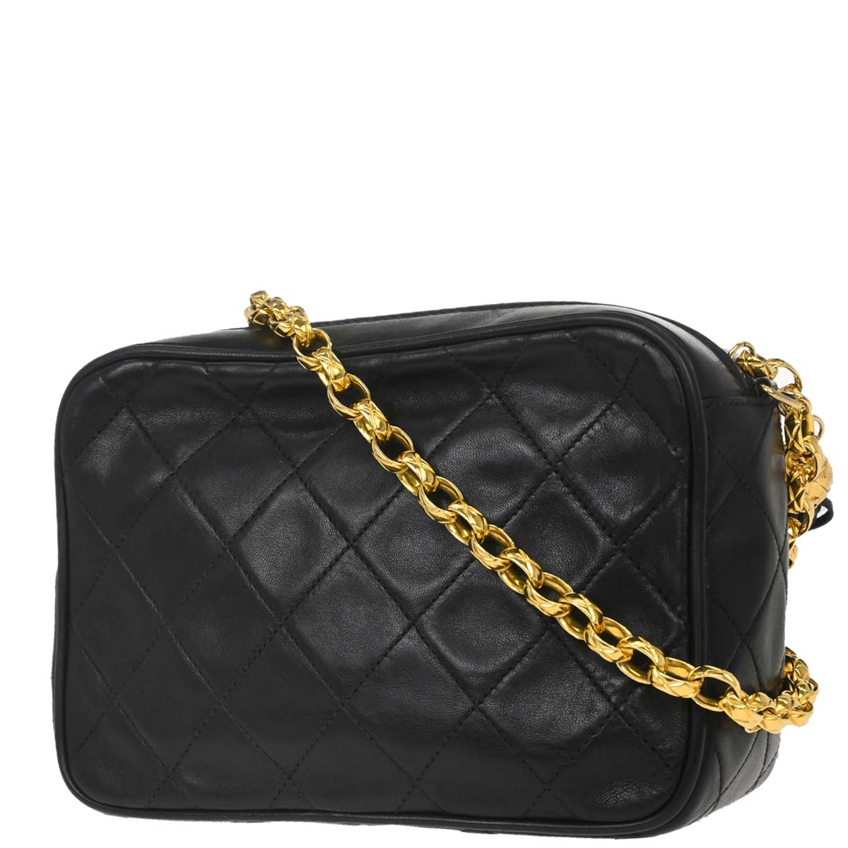 Chanel 1996-1997 Black Lambskin Camera Bag Mini