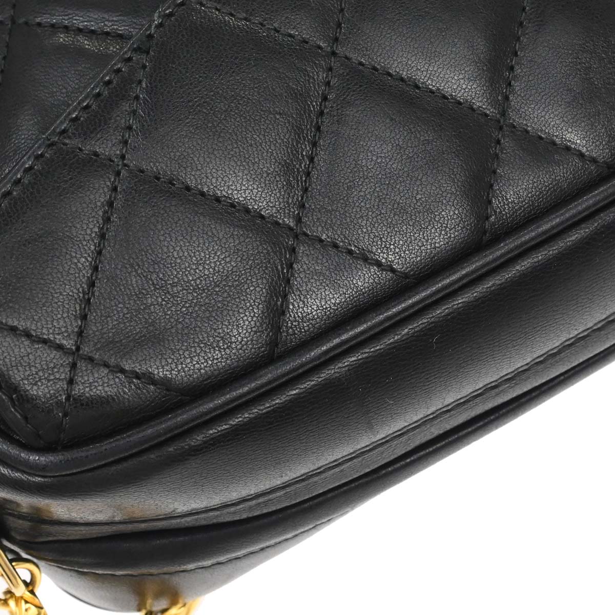 Chanel 1996-1997 Black Lambskin Camera Bag Mini