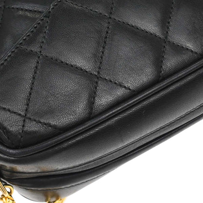 Chanel 1996-1997 Black Lambskin Camera Bag Mini