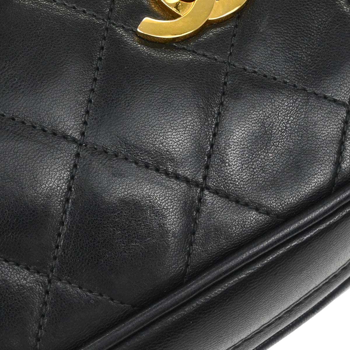 Chanel 1996-1997 Black Lambskin Camera Bag Mini
