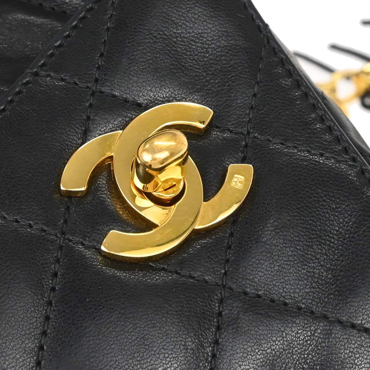 Chanel 1996-1997 Black Lambskin Camera Bag Mini