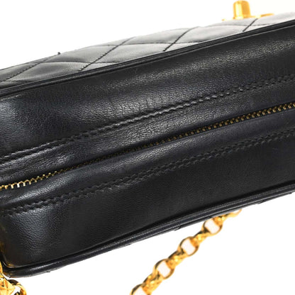 Chanel 1996-1997 Black Lambskin Camera Bag Mini