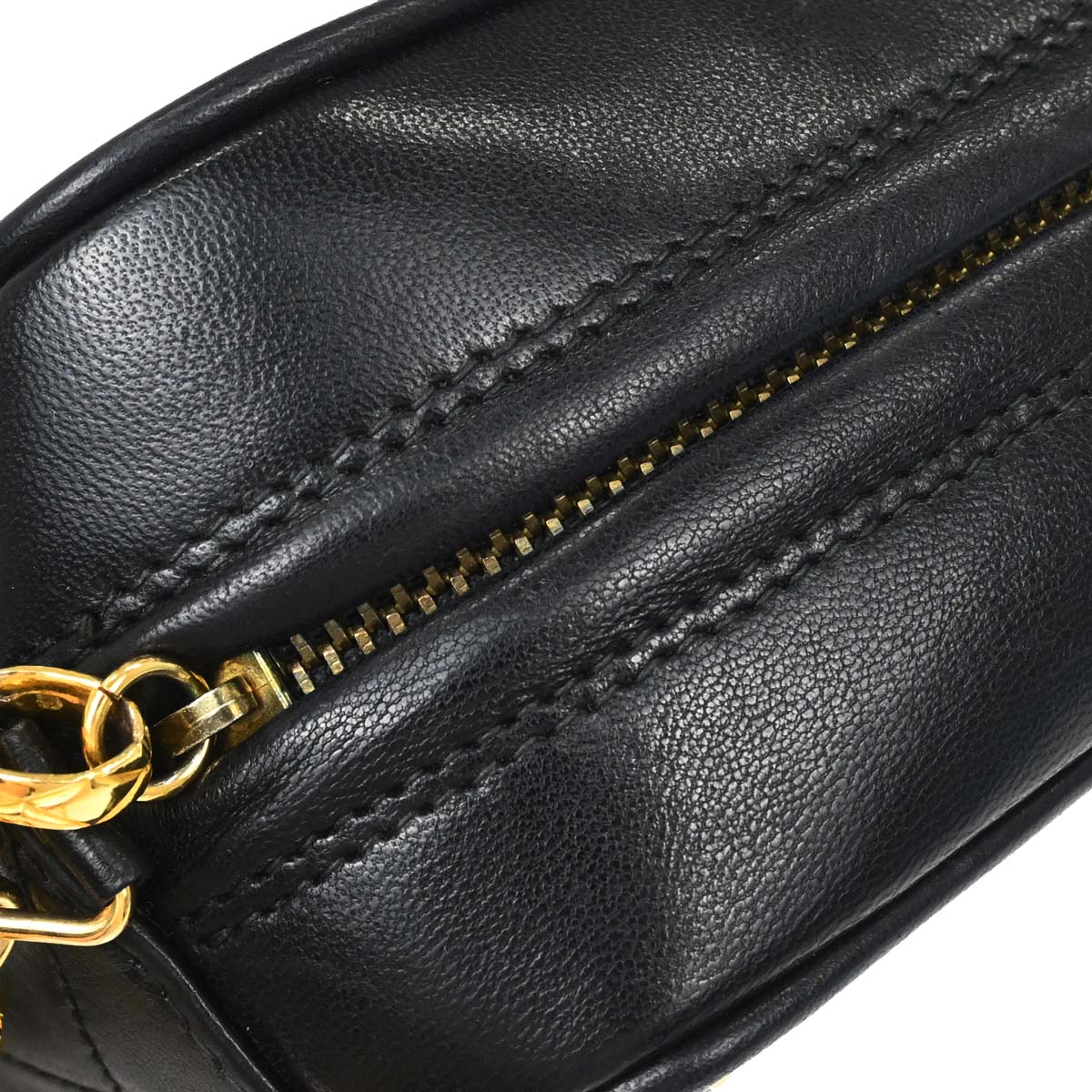 Chanel 1996-1997 Black Lambskin Camera Bag Mini