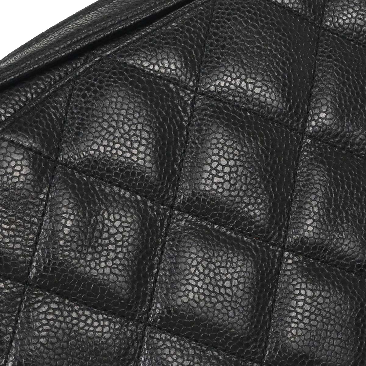 Chanel 1991-1994 Black Caviar Skin Camera Bag Small
