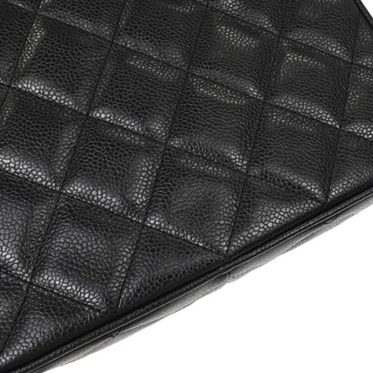 Chanel 1991-1994 Black Caviar Skin Camera Bag Small