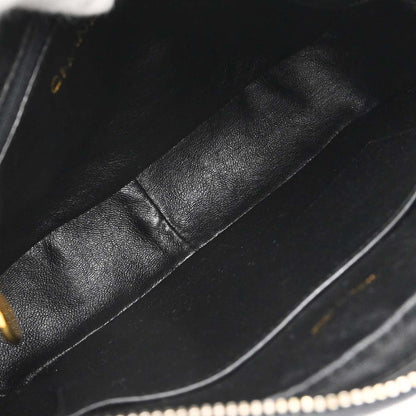 Chanel 1991-1994 Black Caviar Skin Camera Bag Small