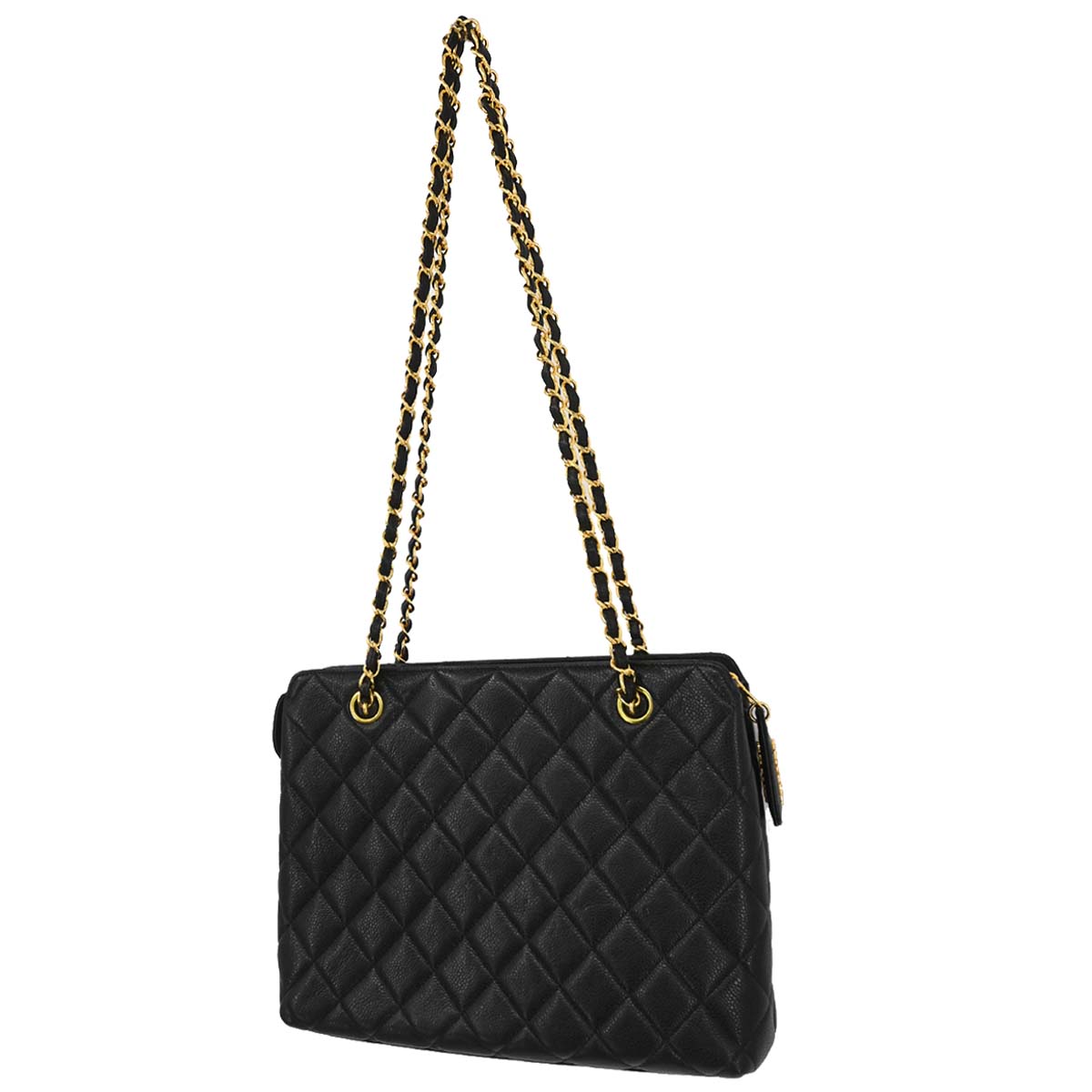Chanel 1996-1997 Black Caviar Skin Shoulder Bag